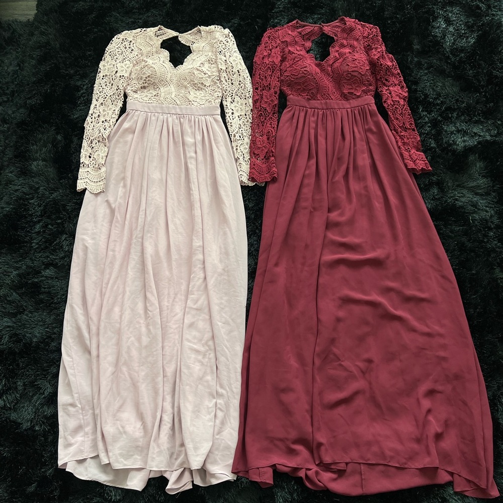 Lulus Long Sleeve Lace Maxi Dress (2)